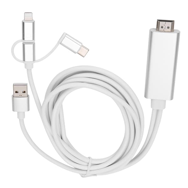 3 i 1 Micro USB Type C til HDMI Adapterkabel HDMI Speilkabel Adapter Konverter