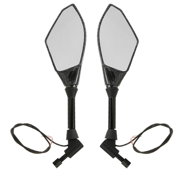LED motorcykelspejle med blinklys - 10mm styr