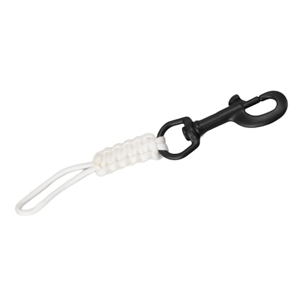 Håndvævet Dykker-Lanyard Anti-Tabt Rem Under Vand Sikkerhedstov Med Rustfrit Stål Klips Hvid