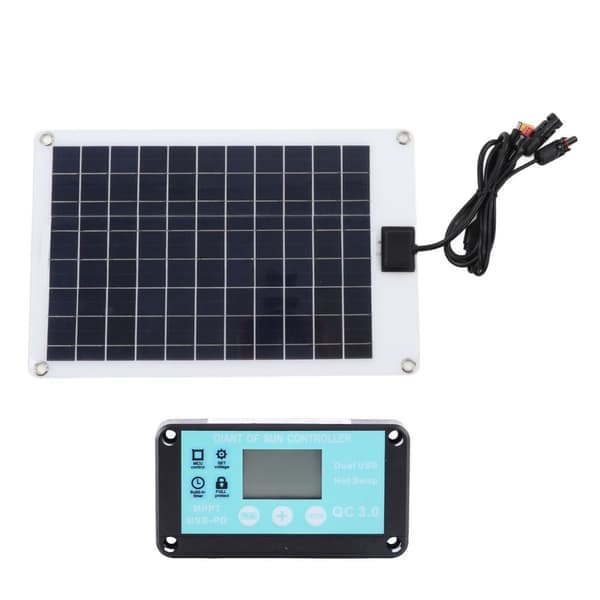 Solcellepanel 50W batterilader med MPPT 100A kontroller for 12V batteri