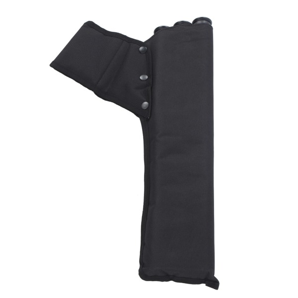 Sort Oxford Cloth 3-Tube Bueskydning Quiver med lommer og dobbelt strop