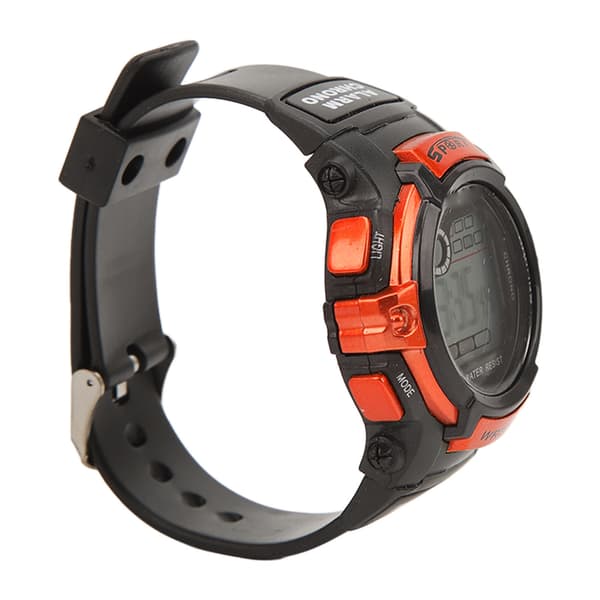 Sportklocka Digital LCD Elektronisk Klocka Luminous Herrklocka för Utomhusaktiviteter Orange