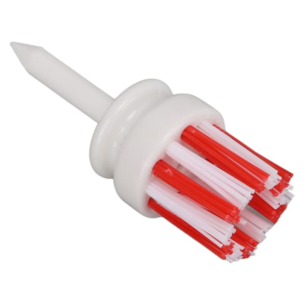Golf Tees Plastic Long Ball Base Low Friction Brush Support Tee for Long Hit Training (54mm White and Red)