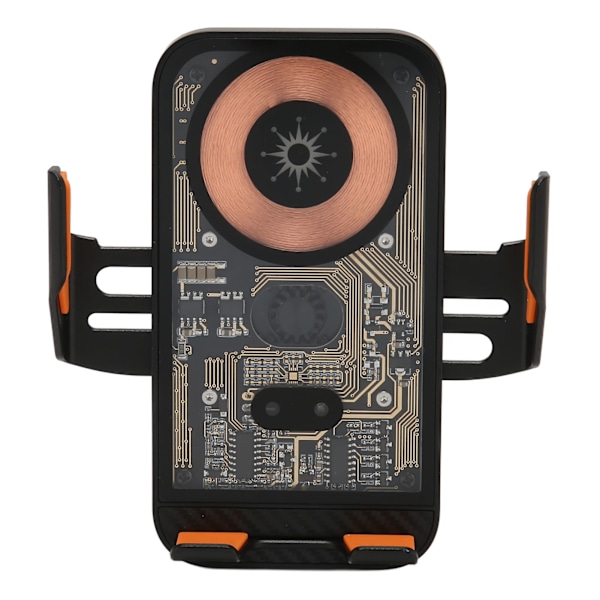 Trådløs Bil Lader Transparent Skall 360° Roterbar Brakett Berøringsknapp Intelligent Sensor Telefonholder Montering C10