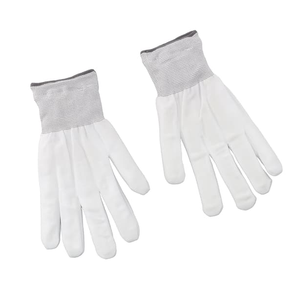 2 stk. LED-lysende hansker, stoffskjelett, lysende hansker for dans, Halloween, barn XL