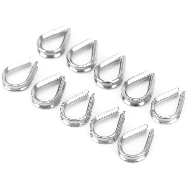 2MM Bådkabelklemmer i rustfrit stål Metalkabel Beskyttelsesring Fingerbøl Klemmer