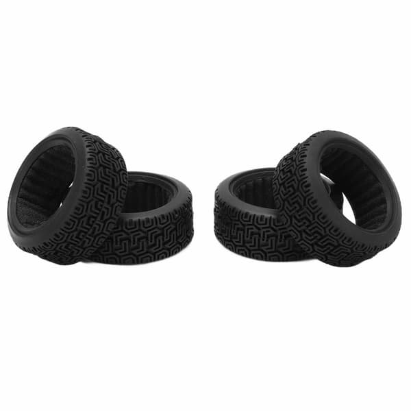 4 stk RC bilrace dæk Gummi hjul opgraderingsdele til 1/10 Flat Running Drift Tilbehør