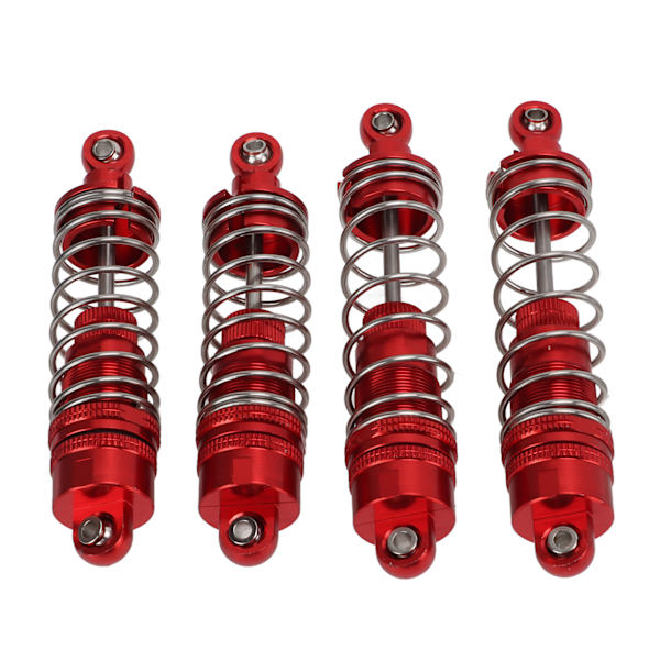 4ST Stötdämpardämpare i metall för WLtoys 104001 1/10 RC biluppgraderingstillbehör Röd