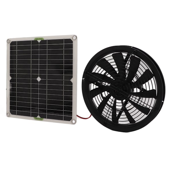 Soldrevet 10-tommers ventilator til autocamper, yacht, drivhus, badeværelse
