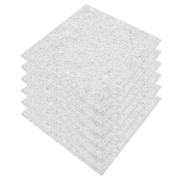 Akustisk polyesterfiber ljudisolerade paneler (6 st, silvergrå)