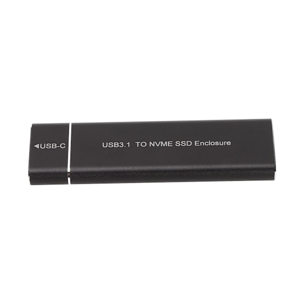 M.2 NVMe SSD -kotelo, 6 Gbps, erittäin ohut Type C -liitäntä, alumiiniseos, musta, USB 3.1 - NVMe PCIe SSD -kotelo PC:lle
