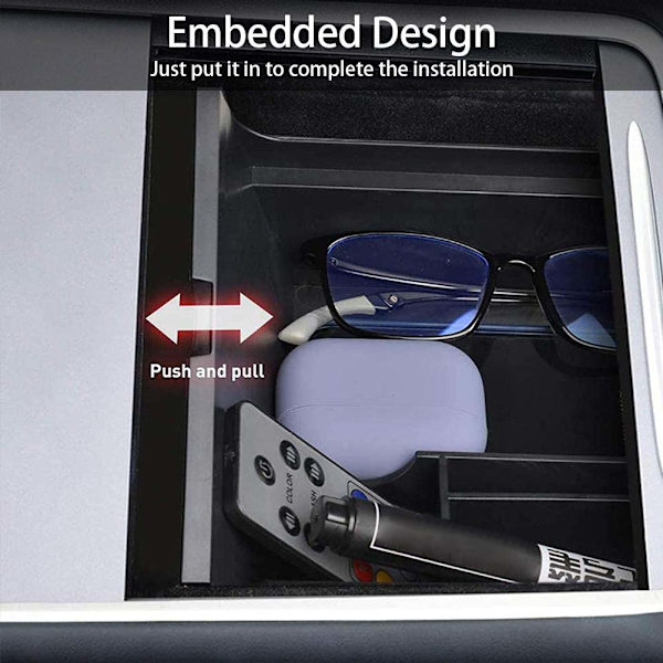 Tesla Model 3 2021 Konsol Organizer - effektiv opbevaringsløsning til telefon, kort, nøgler og mønter