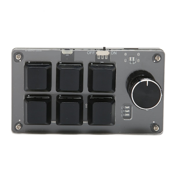 Mekanisk Speltangentbord 6 Tangenter 1 Knapp Liten USB Trådlös Dubbelläge OSU Tangentbord DIY Programmerbart Tangentbord