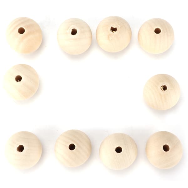10 stk. Runde Treperler Bulk med Hull DIY Håndarbeid Dekorasjon Gave