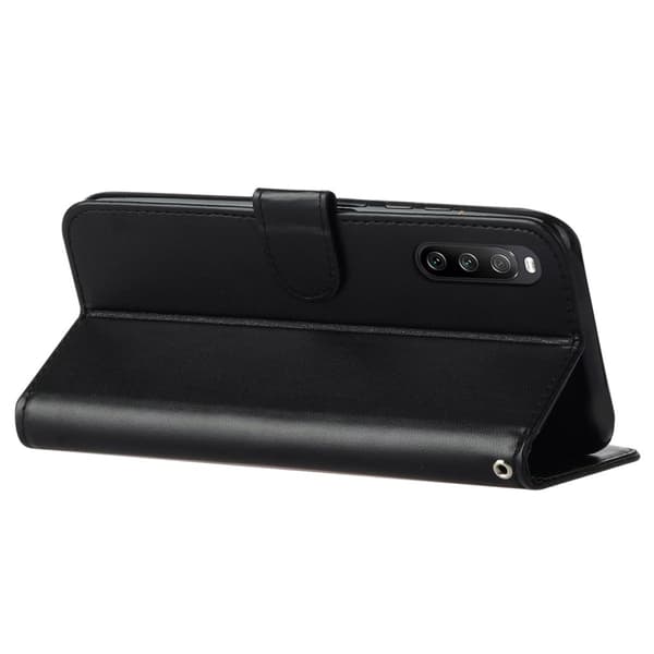 Sony Xperia 10 V Pung Etui i PU-Læder - Sort Svart black