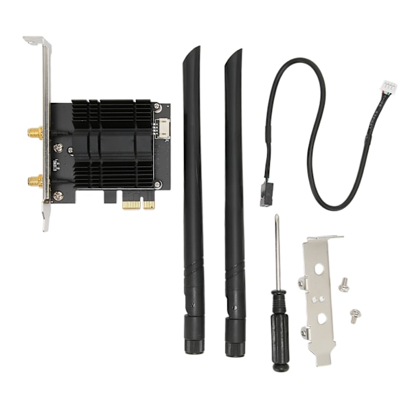 PCIE WiFi-adapter med stöd för AC1300Mbps Bluetooth 4.2 PCIE Wifi-kort 2.4GHz 5.8GHz Dubband skrivbords-WiFi-kort för stationär dator