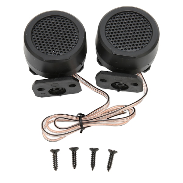 2 stk. Bil Dome Tweeter 500W 4 Ohm Innebygd Kondensator Flott Lydkvalitet Bilhøyttaler