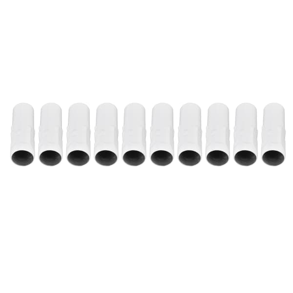 10 stk. E14 Metallrør for lysestake Lampeholder Lampebase Belysningstilbehør 25x80mm Hvit