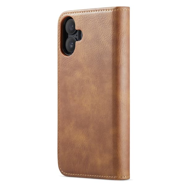 DG MING iPhone 16 2-i-1 Magnet Pung Etui - Brun[SZ] Brun brown