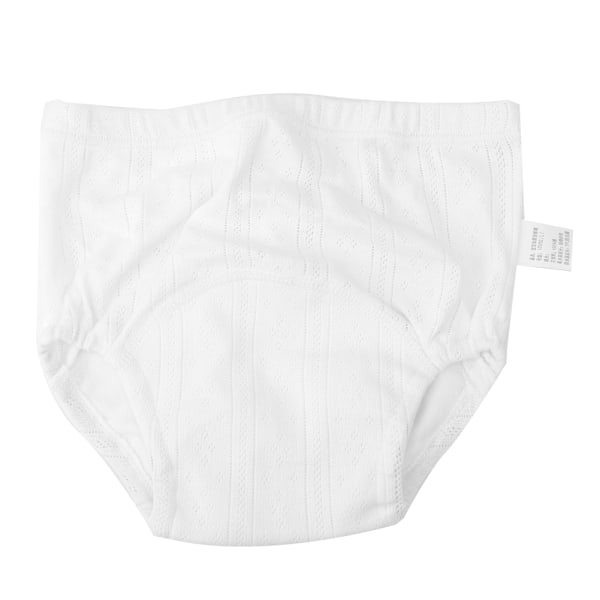 Toilet Training Underwear Washable Toddler Cotton Training Pants Anti Leakage Diaper Pants(White M)