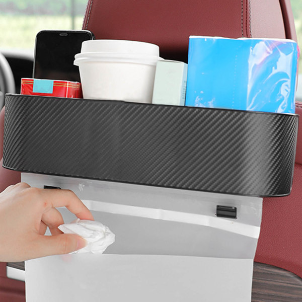 Bilorganisator på bagsædet med kopholder - Multifunktionel opbevaringsboks til bilens nakkestøtter