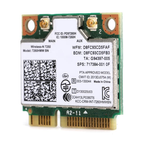 Intel 7260HMW Mini PCIE Trådløst Wifi-kort Bluetooth 4.0 Nettverksmodul 0.1