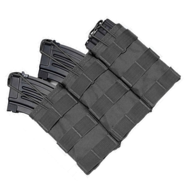 Walkie Talkie-fodral Nylon Slitstark Andningsbar Magasinficka Justerbar Intercom Holster Midjeväsk för Utomhus Svart