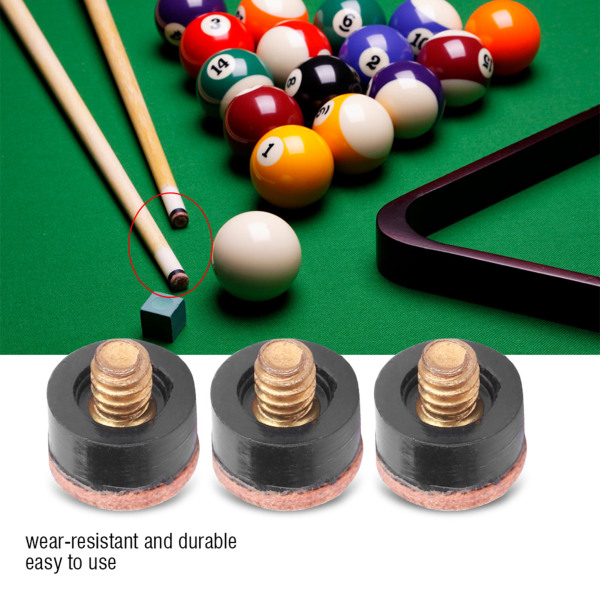 Billard Snooker Pool Cue Tips Reservedele - 10 stk (12 mm)