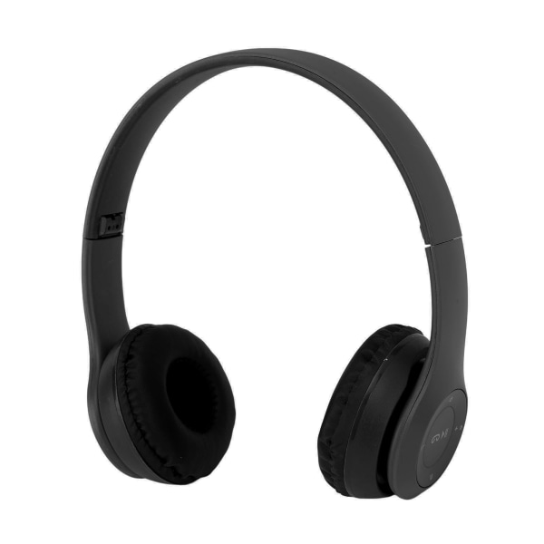 BT trådløse støyreduserende hodetelefoner - Foldbar Bluetooth-hodetelefon for sport, musikkelskere - Perfekt gave til kvinner og menn (svart)