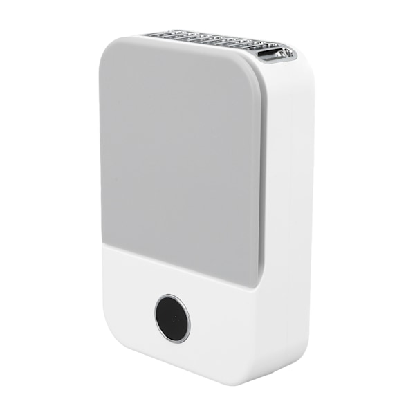 Mini Bærbar USB-opladelig Halsblæser - Stille 3 Vindhastigheder, Justerbar Rem, Bærbar Personlig Blæser (Hvid)