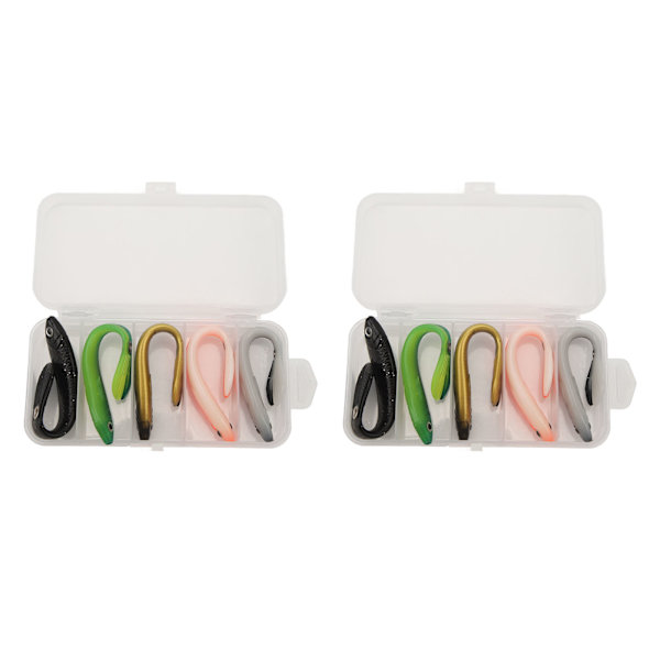 Realistsik mykt agn - 10 stk PVC fisketilbehør for basfiske
