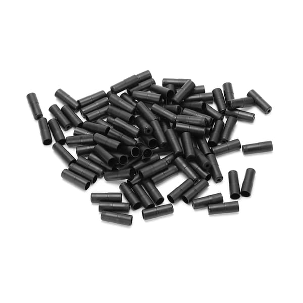 100 stk Bremskabelender Sort plastikhus Ferrule Cykelkabelendestykker til 5 mm diameter bremsekabelrør