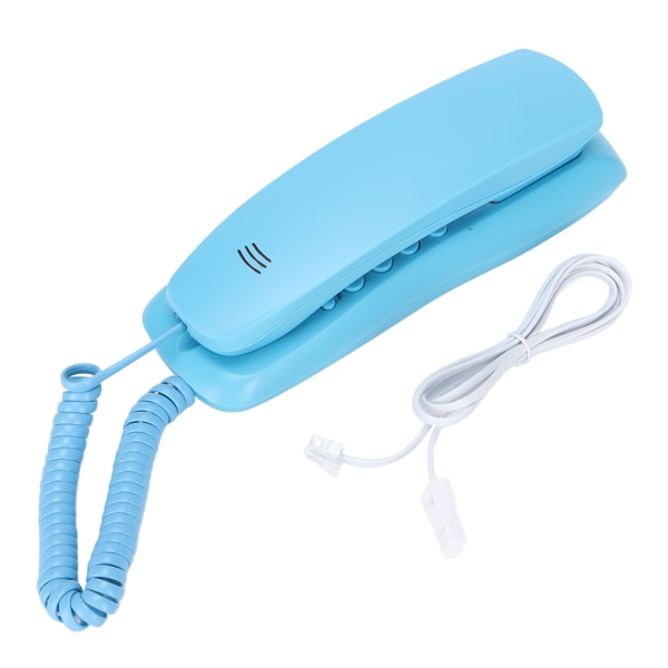 Kontortelefon Fastnettelefon med rør på med mute-funktion Genopkaldsfunktion Musikringetone kompatibel med P/T-opkald Blå
