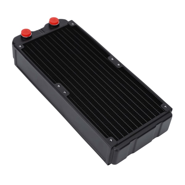 Vattenkylningsradiator i aluminiumlegering G1/4 gänga Dubbelskikts snabb värmeavledning Datorradiator för 12 cm fläkt
