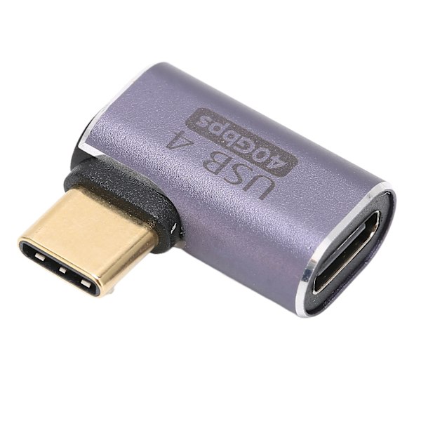 Typ C Mobiltelefonadapter 40GB Hög Hastighet Audio Videoöverföring 100W Maximalt Stöd 8K Vid 120HZ Typ C Hona till Typ C Hane Böjd