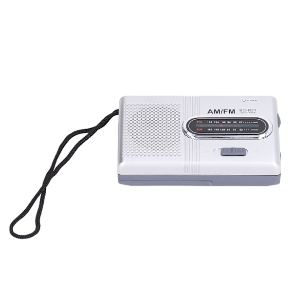 Mini AM FM Radio Manuell Användning Enkel Justering Minnesfunktion Digital Radiomottagare (BCR21 (2st AA Batterier))