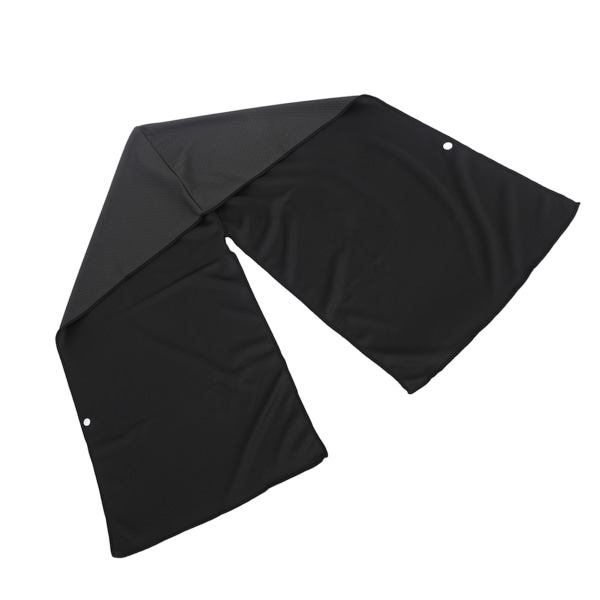 Snabbtorkande hoodiehandduk med U-formad design - Solskydd för sport (svart)