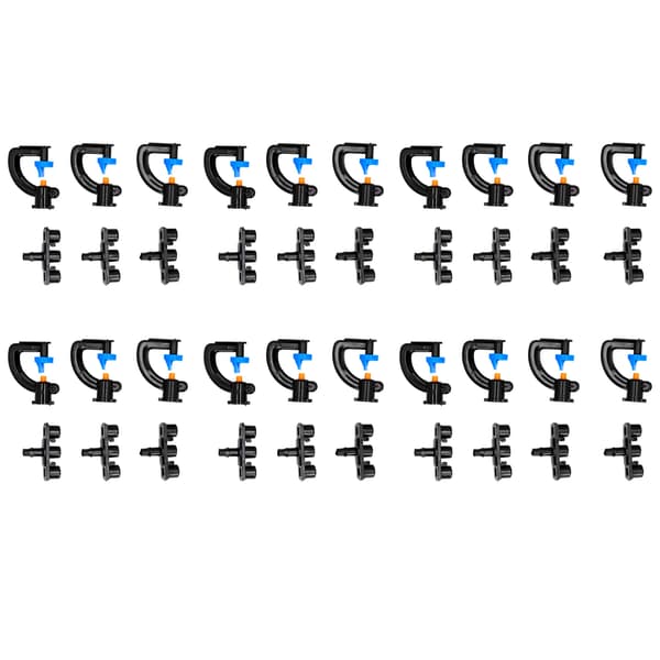 20-pack Sprinkler Munstycke G Typ 180° Refraktiv Bevattning Atomiserande Munstycke för 4/7 Slang