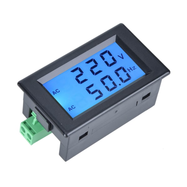 To-tråds LCD-skjerm Spenning Voltmeter Digital AC Voltmeter Display Tester (AC150-500V Svart)