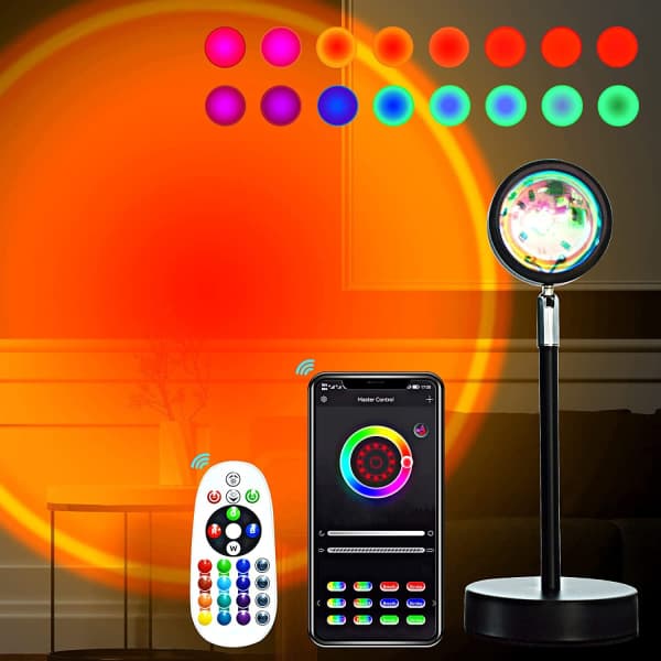 RGB solnedgangslampe solnedgangsprojektor atmosfærelys