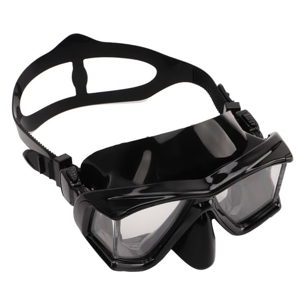 Sukelluslasit säädettävällä hihnalla Ergonomia vedenpitävä uinti snorkkelilasit aikuisille Sukellus uinti Musta