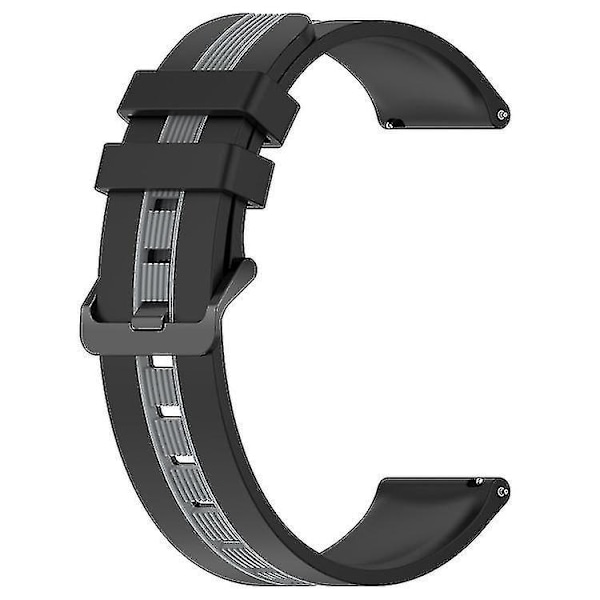 Garmin Approach S40 Vertikal Tvåfärgad Silikonarmband Svart-Grå