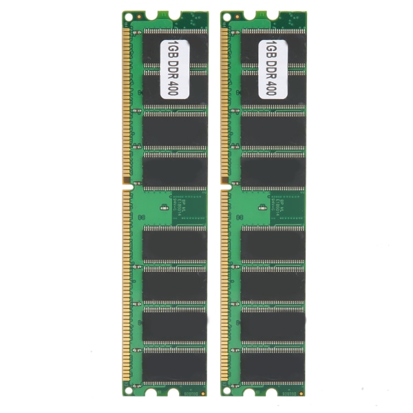 2 st minnesmodul stationär dator dubbelsidig 16-korn DDR 1 GB 400 MHZ PC-3200