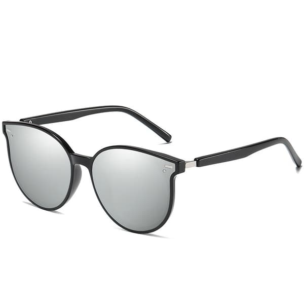 1 par sorte runde solbriller til kvinder, trendy ny model[SZ]