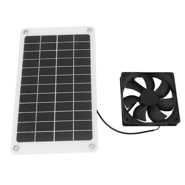 Vedenkestävä 10W 12V aurinkopaneeli tuuletin kana- ja eläintaloille