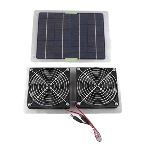 Bärbar soldriven fläkt - energieffektiv miniventilator för hundhus, växthus och husbil