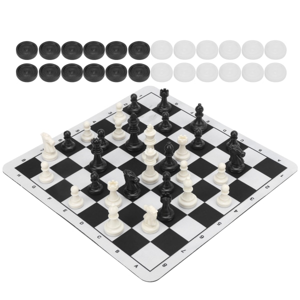 Schackspel Toy 2 In1 International Chess Drafts Set Bärbar Travel Intelligent Toy