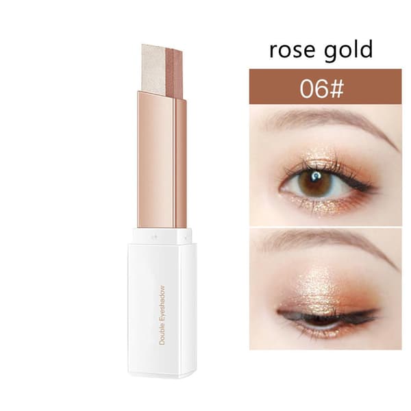 Tvåfärgad ögonskuggsstift Vattentät Långvarig Gradient Lat Ögonmakeup 0.1
