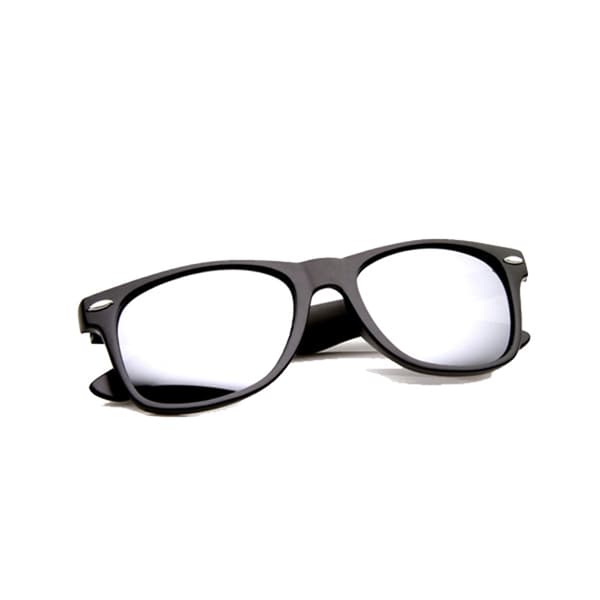Retro Wayfarer aurinkolasit mustat peililinssit musta black