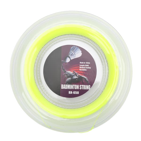 Badminton Racket String 0.72mm 200m Racket Wire Roll for Daily Amateur Training Fluorescent Yellow